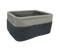 cumpără Coş tricot 360x260x180 mm, gri+negru în Chișinău