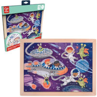 Головоломка Hape E1644 Puzzle 2 în 1 Prieteni cosmici