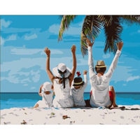 Картина по номерам Strateg R 9 / 4 (HH003)(39994) Vacanta in familie, 40x50 cm