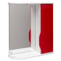 Oglindă baie Mashtab 9780 Print 600x200x720 Alb-Rosu