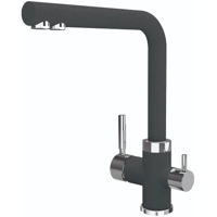 Смеситель кухонный Florentina ARES (cu conectare la filtru de apa) Negru