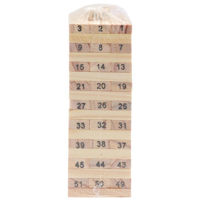 Настольная игра miscellaneous 9416 Joc de masa Jenga din lemn multicolor/cu cifre mica 18CM 52170/52175