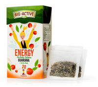 Ceai verde Big Active Energy with Guarana & Yerba Mate, 20 plicuri