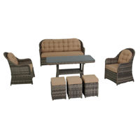 Mobilier pentru grădină SunYard Set Ada 1005 cafeniu (perne - cappucino)