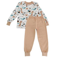 Детская одежда Minikin 2430101104 Пижама р-р104, бежевый, унисекс