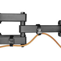 Wall Mount KIVI ''MOTION-466'' Black 37" - 80" Full Motion, max.40kg, VESA mm: up to 600x400mm