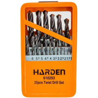 Набор головок, бит, насадок Harden 610293 Set burghie HSS 1.0-13 mm (25buc)