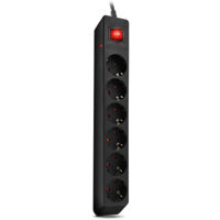 Фильтр электрический Sven Optima 6 Sockets 1.8m, Black
