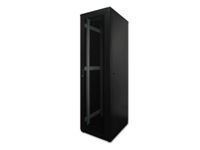 19" 46U Standard Floor Rack, SN-ROCK 46U-06-12-2ДП-РТ-ДП-4БГ, 600х1200х2235*, Perforated Door, Black