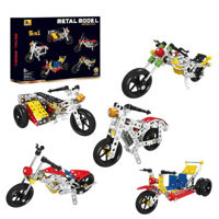 Конструктор Essa X638-1 Set de construcție metalic 5în1, Motociclete, 283elem