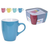 Set veselă Excellent Houseware 11897 Набор чашек керамических 4шт 320ml упаковка