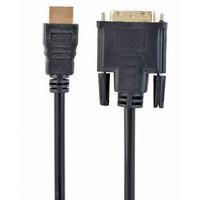 Cable HDMI to DVI  4.5m Cablexpert, male-male, GOLD, 18+1pin single-link, CC-HDMI-DVI-15