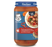 Piure Gerber terci din orez perlat cu chiftele în sos de roșii (15+ luni) 250 g