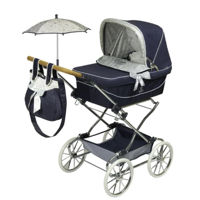 Кукла DeCuevas 82044 коляска для кукол REBORN с зонтиком и аксессуарами VINTAGE 2023 - 90 cm