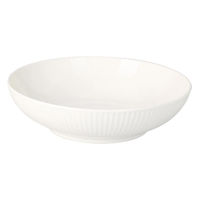 Тарелка Promstore 55057 Farfurie de servire Siaki 20cm Ribbed, New Bone, alb, porțelan