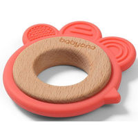 Iinel dentiție BabyOno 1075/03 Inele dentitie din lemn-silicon HEN