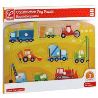 Головоломка Hape E1407 Puzzle tactil – Mașini de construcție
