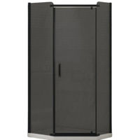 Cabină de duș New Trendy New Komfort Black Pentagonal 90x90x195 Hinged, K-0807