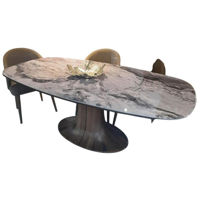 Masă Pereflex Browni 198x104x78cm Anthracite Gray Marble Pattern (081057)