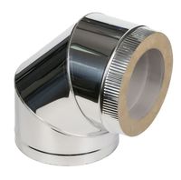 Угол дымоходный 90° утепленный (inox 304-0.5mm)