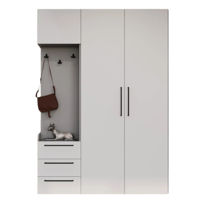 Мебель для прихожей Bayro Serenity 1500x2200x518 de colț stâng trend grey cu 3 sertare