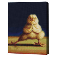 Tablou pe numere BrushMe DBS1202FC Mozaic cu diamante 40x50сm (fără cutie) Puișor yoga, Lucia Heffernan