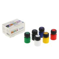 Set de vopsele acrilice pentru textil Decola, 6 culori, 20 ml