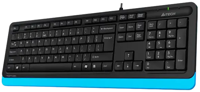 Tastatură A4Tech FK10, Cu fir, Negru/Albastru