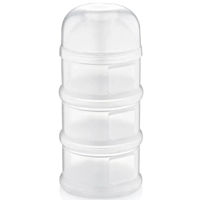 Container alimentare BabyJem 545 Recipient lapte praf cu 3 compartimente Alb