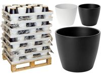 Ghiveci pentru flori din ceramica H15cm alb/negru