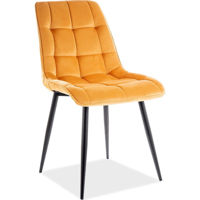 Стул Signal Chic velvet curry bl.68/ czarn stelaz
