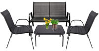 Садовая мебель Jumi OM-967984 Mobilier de gradina FIESTA, masă, canapea, 2 fotolii, Negru