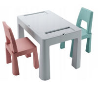 Набор стол+стулья Tega Baby Multifun Pink/Grey/Mint