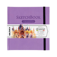 Sketchbook pentru acuarelă Malevich,Waterfall, violet 200 gm 14,5х14,5 cm, 40 foi