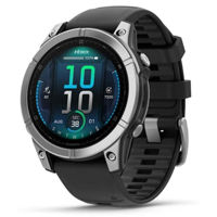 Смарт часы Garmin Fenix E – 47 mm, Stainless steel with Black silicone band (010-03025-00)