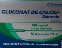 Gluconat de calciu sol. inj. 100mg/ml 10ml N10
