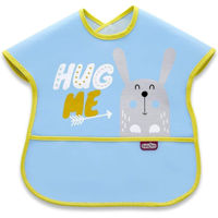 Bavețică BabyJem 029 Baveta cu buzunar Poly Large Bib Albastra