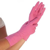 MANUSI MENAJERE BETTINA, LATEX, ROZ, 30CM, marime S, HYGOSTAR, FM