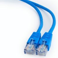 0.25m, Patch Cord  Blue, PP12-0.25M/B, Cat.5E, Cablexpert, molded strain relief 50u" plugs