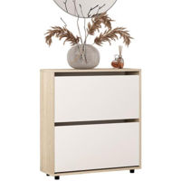 Raft pentru încălțăminte Mobildor-Lux Leo 70x27x86H cm Sonoma/White