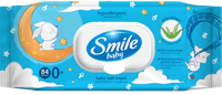 Детские влажные салфетки с клапаном Smile Baby с экстрактом алоэ, 84 шт.