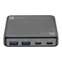 Wall Charger GAN Cellularline, 4 Ports, QC + PD, 65W, Black