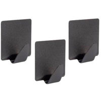 Вешалка для ванной Sepio 7502 Set cârlige 3 buc patrat negre