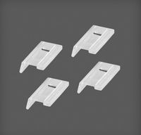 cumpără Set 4 dopuri din plastic pentru coș din plasă măruntă metalică 50x26x10 mm, transparent în Chișinău