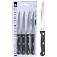 Набор ножей Excellent Houseware 38189 Набор ножей для стейка 4шт лезвие 11сm, длина 21cm
