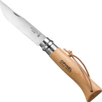 Cuțit turistic Opinel Stainless Steel Leather Lace Nr. 8
