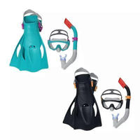 Аксессуар для плавания Bestway 25020BW Set de înot (labe, mască, snorkel), 14+, 2 culori