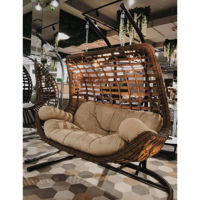 Mobilier pentru grădină SunYard CUNDA dublu Alb-suriu