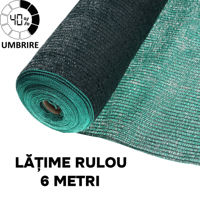 Plasa umbrire 40% - latime rulou 6 metri