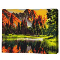 Картина по номерам BrushMe BS3348FC 40х50cm (fără cutie) Apus în valea montană